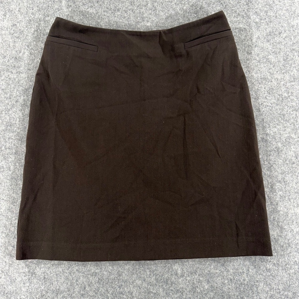 Womens Dark Brown Career Pencil Skirt Professional Knee Length Skirt Size 8-10